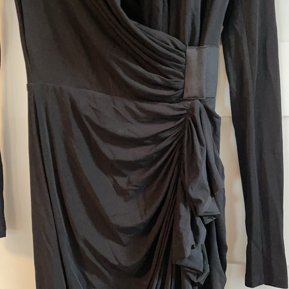 ALLSAINTS Swinton long sleeve drape wrap dress - Picture 6 of 10